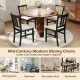Farmhouse rattan dining chair set of 2 with rubber wood legs and cane back, ideal for dining rooms and restaurants.
