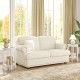 15-inch round end table with storage shelf, white, featuring rubber wood legs and a rustic design for living room charm.