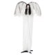 6.6 feet Halloween animatronic angel with light-up red eyes, flapping wings, and poseable arms for indoor or covered.