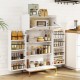 Kitchen Pantry Cabinet Freestanding Food Storage Cupboard - Gallery View 3 of 10