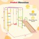 Metal indoor jungle gym 8-in-1 playset with monkey bars, slide, and adjustable swings for kids aged 3+ years.