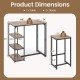 3-Piece Bar Table Set for 2 Bar-Height Dining Table with 2 Stools - Gallery View 5 of 11