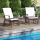 Two beige outdoor glider chairs with ergonomic backrests by the poolside, perfect for relaxing in the backyard or patio.