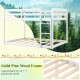 Full over full low-to-ground bunk bed in white, featuring a solid pine wood frame and safety guardrails for kids.