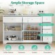 Buffet sideboard with spacious 59" countertop, 6 drawers, and 2 large cabinets for organized coffee bar storage.