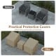 Waterproof patio furniture covers in beige for 3-piece bistro set, providing full coverage and protection from rain.