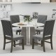 Mid-century modern dining chair set of 2 in grey velvet, featuring ergonomic backs and rubber wood frames for comfort.