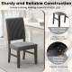 Mid-century modern dining chair in grey velvet with rubber wood frame, supporting up to 400 lbs for elegant comfort.
