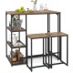 3-Piece Bar Table Set for 2 Bar-Height Dining Table with 2 Stools - Gallery View 7 of 11