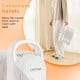 Electric oil-filled radiator heater with convenient handle for easy room-to-room mobility and adjustable thermostat.