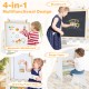 4-in-1 toddler activity table set featuring a magnetic whiteboard and blackboard, perfect for creative play and drawing.