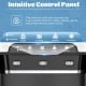 Intuitive control panel of the ice maker with buttons for hot, cold, and ice water settings for easy operation.