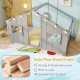 Twin size house bed in grey with LED lights, solid pine wood frame, and open windows for a playful sleep space.