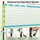 Portable outdoor volleyball net set with enhanced anti-sag winch system for easy tightening and adjustable height.