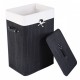 Laundry basket made of natural bamboo with a robust lid, perfect for organizing clothes in your laundry room.