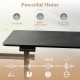 Digital control panel of a black 48" x 24" electric standing desk with memory settings and quiet motor for home office.