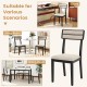 Modern dining chair with tilt backrest in black, featuring padded seat and elegant back pattern, ideal for dining rooms.