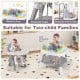 16-in-1 baby high chair with activity center, 360° rotating seat, adjustable height, and waterproof cushion for.