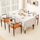 Modern dining chairs set of 2 with padded seats and curved backs, featuring faux PU leather upholstery for easy.