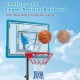 Kids basketball hoop with shatterproof backboard, sturdy rim, and anti-tear net, ideal for indoor or outdoor play.