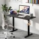 Ergonomic electric standing desk in black with a 48" x 24" surface, featuring memory settings and adjustable height for.