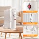 Electric oil filled radiator heater with adjustable thermostat, power switch, and stable base for efficient heating.