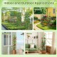 Adjustable height green garden trellis for tomato plants, made of durable PE-coated metal, ideal for vertical gardening.