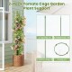 2-Pack green garden trellis tomato cage with adjustable height, sturdy PE-coated metal, ideal for climbing plants.