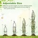 Adjustable garden obelisk trellis in black for climbing plants, showcasing height options from 35" to 78" for optimal.