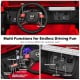 Close-up of the control panel for the 12V 2-seater ride-on car, featuring music, speed controls, and LED lights.