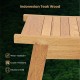 Teak wood shower bench with slatted design, sturdy legs, and storage shelf for versatile use in bathrooms or entryways.