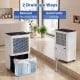 2000 sq.ft 32 pint compressor dehumidifier with manual tank and automatic drainage hose, ideal for home use.