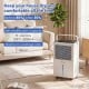 Compressor dehumidifier with 32 pints/day capacity, smart humidity control, and 2000 sq.ft coverage for home comfort.