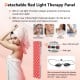 Detachable red light therapy panel with 660nm and 850nm lights for skin inflammation and muscle recovery.