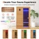2 People Far Infrared Wooden Sauna Room with Free Red Light Therapy for Home - Gallery View 5 of 9