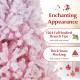 Close-up of the 2025 New Artificial Christmas Tree with 1264 flocked branch tips, featuring a vibrant pink gradient.