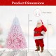 7FT artificial Christmas tree with gradient design and 456 flocked branch tips, perfect for holiday decorating.