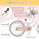 20-inch kids bike with kickstand, featuring dual brakes, full chain guard, and adjustable seat for safety and comfort.