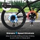 Shimano 6-speed drivetrain on a kids' mountain bike for easy gear changes, ideal for various terrains and safe riding.