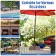 20-inch brown patio umbrella base stand with adjustable footpads, designed for stability on uneven ground.