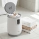 20 L towel warmer in white with towels inside, featuring 3 heat levels and quick heating for bathroom use.
