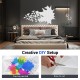 3D wall panels in white with diamond patterns, made from PVC, ideal for creative DIY setups and easy to cut.