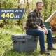 20 Quart Portable Hard Cooler in gray, supports up to 440 lbs, ideal for outdoor adventures and fishing trips.