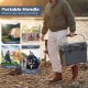 20 Quart Portable Hard Cooler with a portable handle, ideal for camping and road trips, featuring rugged construction.