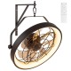 20” wall mounted fan in black with dimmable LED light, remote control, and adjustable angle for efficient airflow.