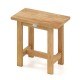 Teak shower bench with thickened panels and crossbars, ideal for shaving legs or as a shoe bench in any setting.