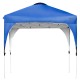Blue 6.6 x 6.6 FT pop-up canopy tent with height adjustment, ideal for outdoor shade and activities.