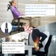 Height adjustable ergonomic high back mesh office chair in gray with headrest and convenient cloth hanger for comfort.