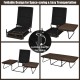 Folding guest sleeper bed in brown with 6 adjustable positions, sturdy steel frame, and convenient foldable design for.