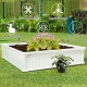 Large 48-inch white raised garden bed planter made of weather-resistant HDPE, ideal for growing flowers and vegetables.